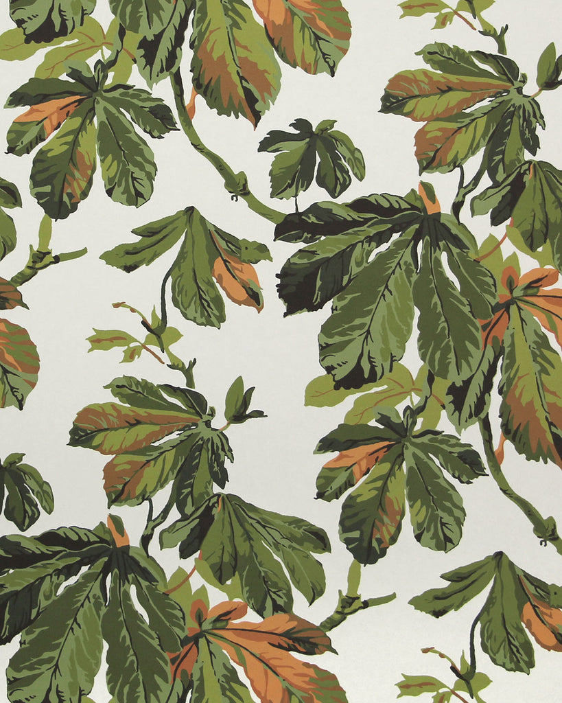 Chestnut Leaves Multi Wallpaper