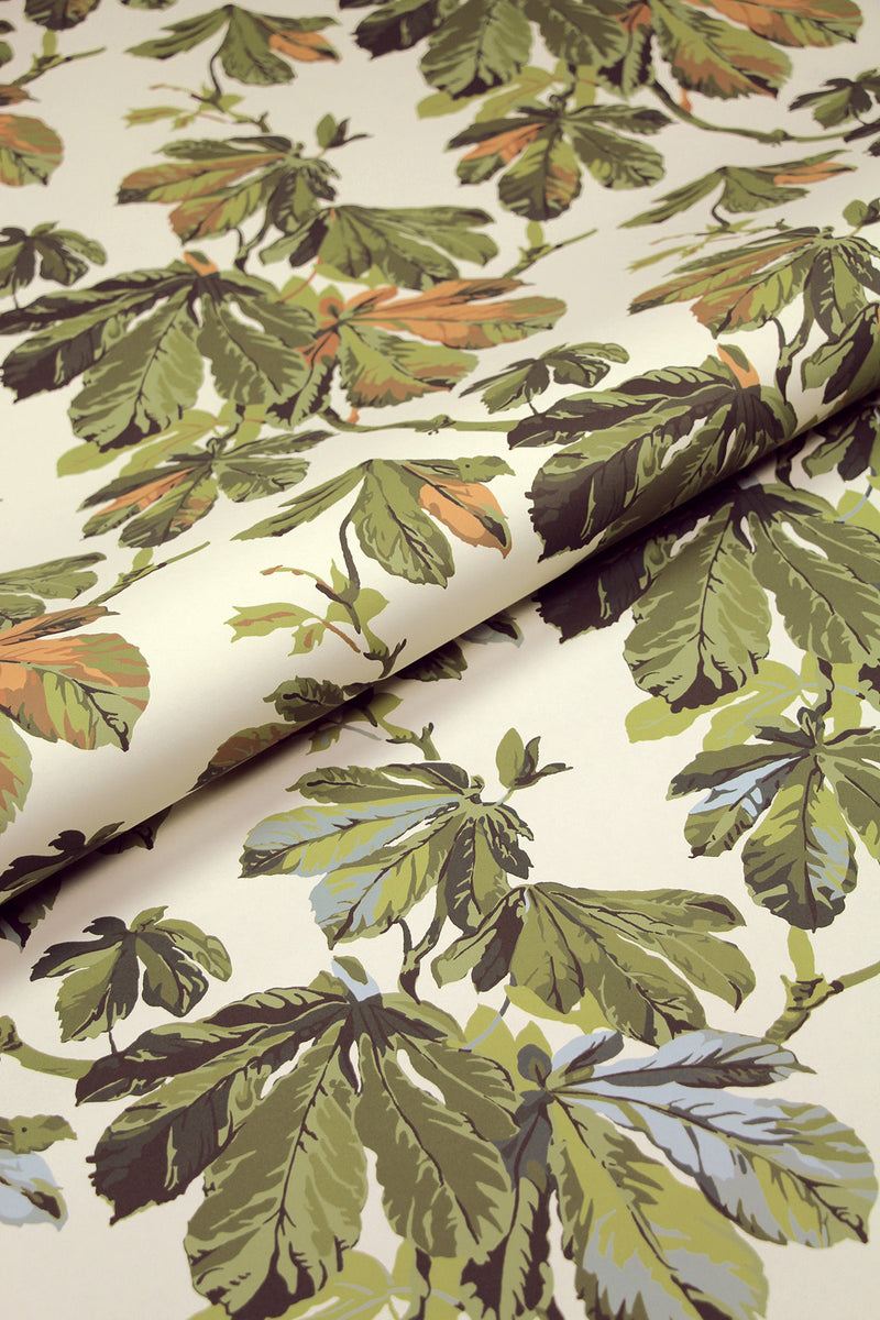 Chestnut Leaves Multi Wallpaper